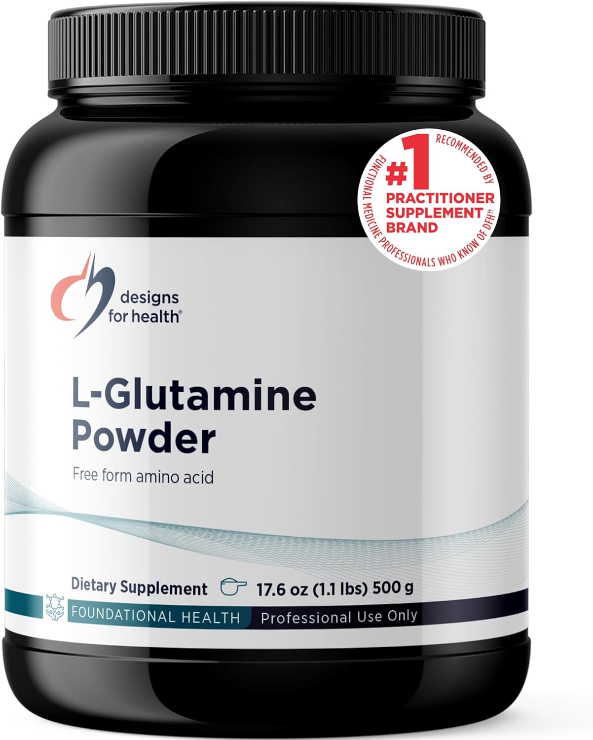 Designs for Health L Glutamine Powder – 3000mg Amino Acids Supplement to Support Muscle Recovery, Digestive, Immune + Gut Health – Non-GMO + Gluten Free Easy Drink Mix (166 Servings / 500g)