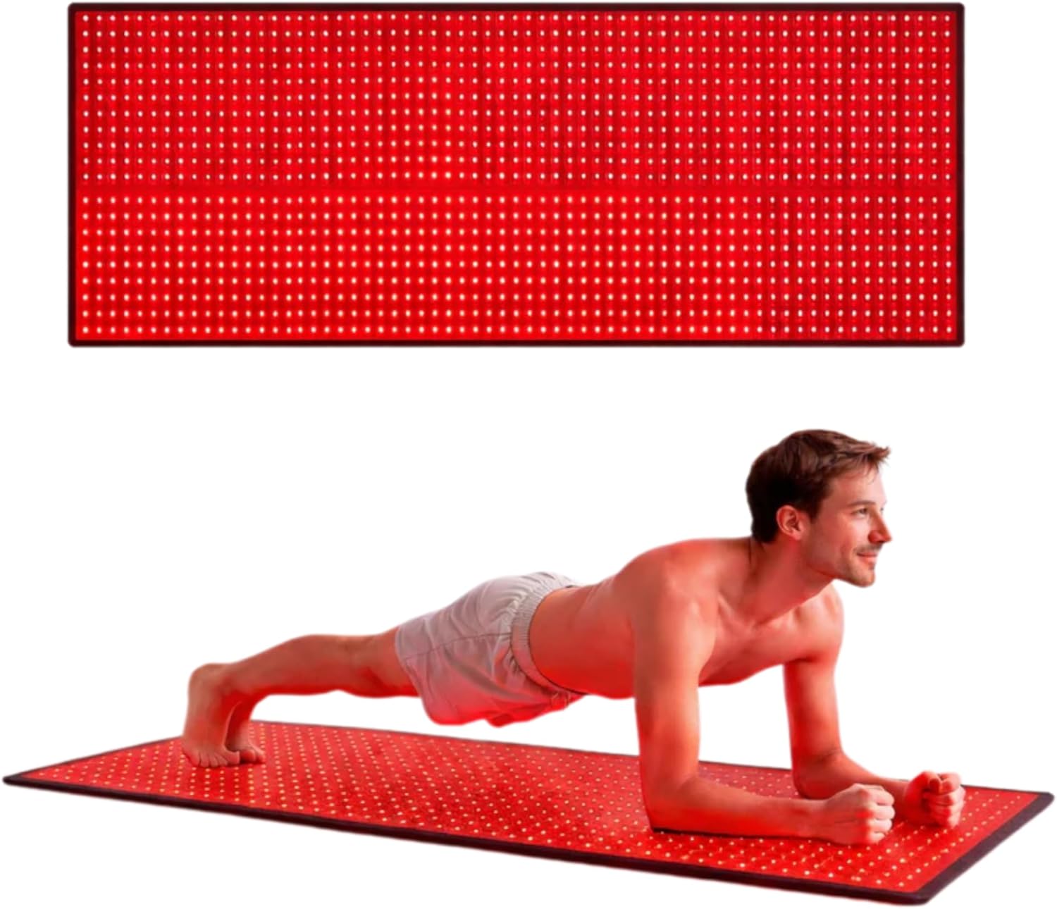 Nuvio Red Light Therapy Mat Full Body – 660nm & 850nm Infrared Pad for Back, Muscle Recovery & Skin – Portable, with Timer & 5 Intensity Levels, 71″ x 32″