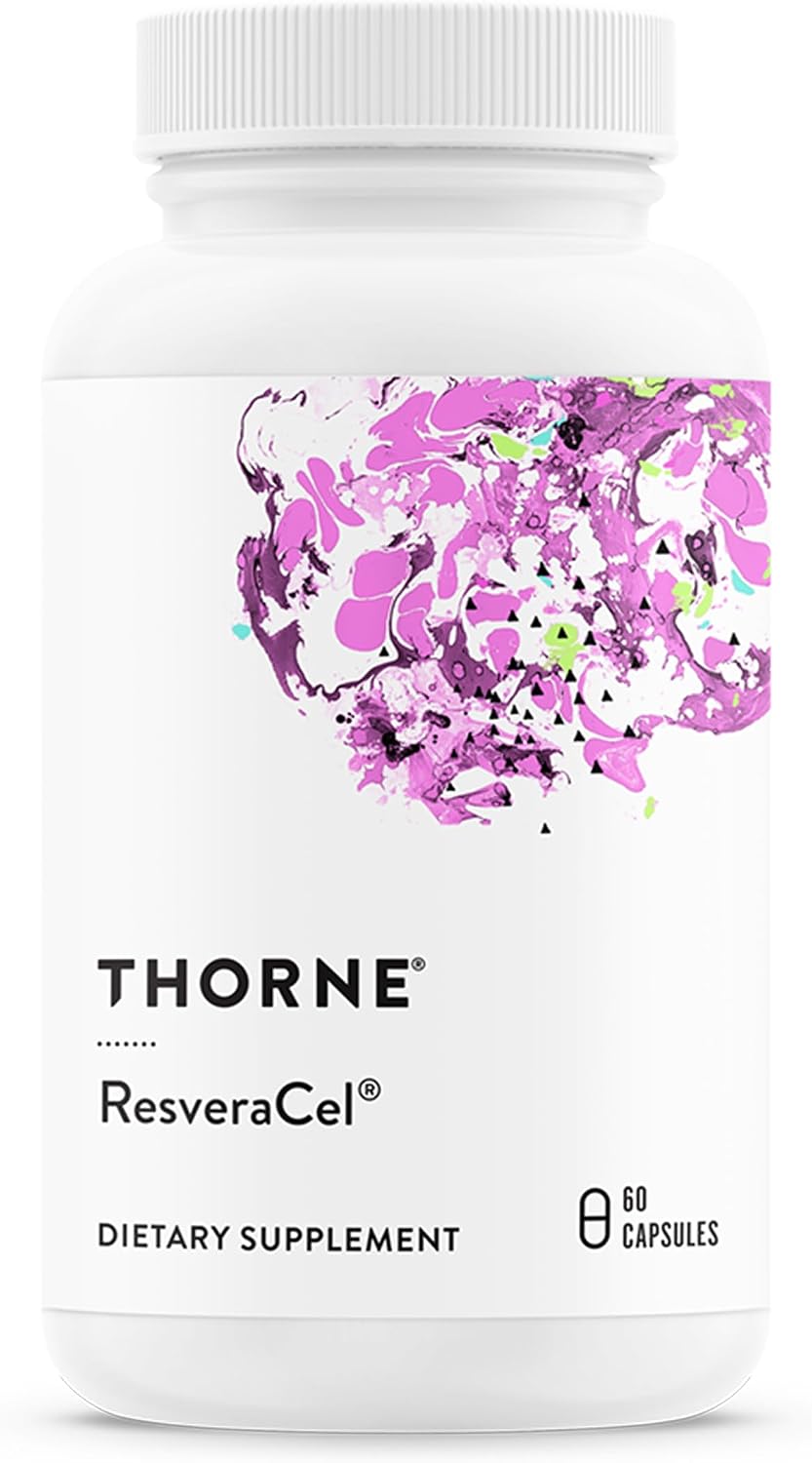 THORNE – ResveraCel – Nicotinamide Riboside with Quercetin Phytosome & Resveratrol – Supports Healthy Aging, Methylation, Cellular Energy Production & Metabolism* – Third-Party Certified – 60 Capsules