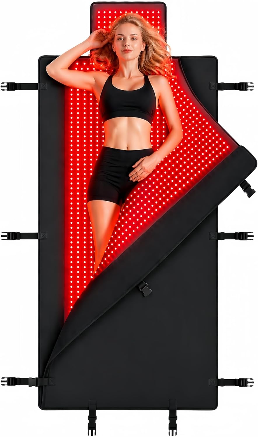 Full Body Red Light Therapy Mat for Pain Relief & Recovery, 75″x35″ Infrared Light Therapy Blanket with 2600 LEDs (660nm & 850nm), Improve Sleep, Muscle & Joint Relief, Home Use