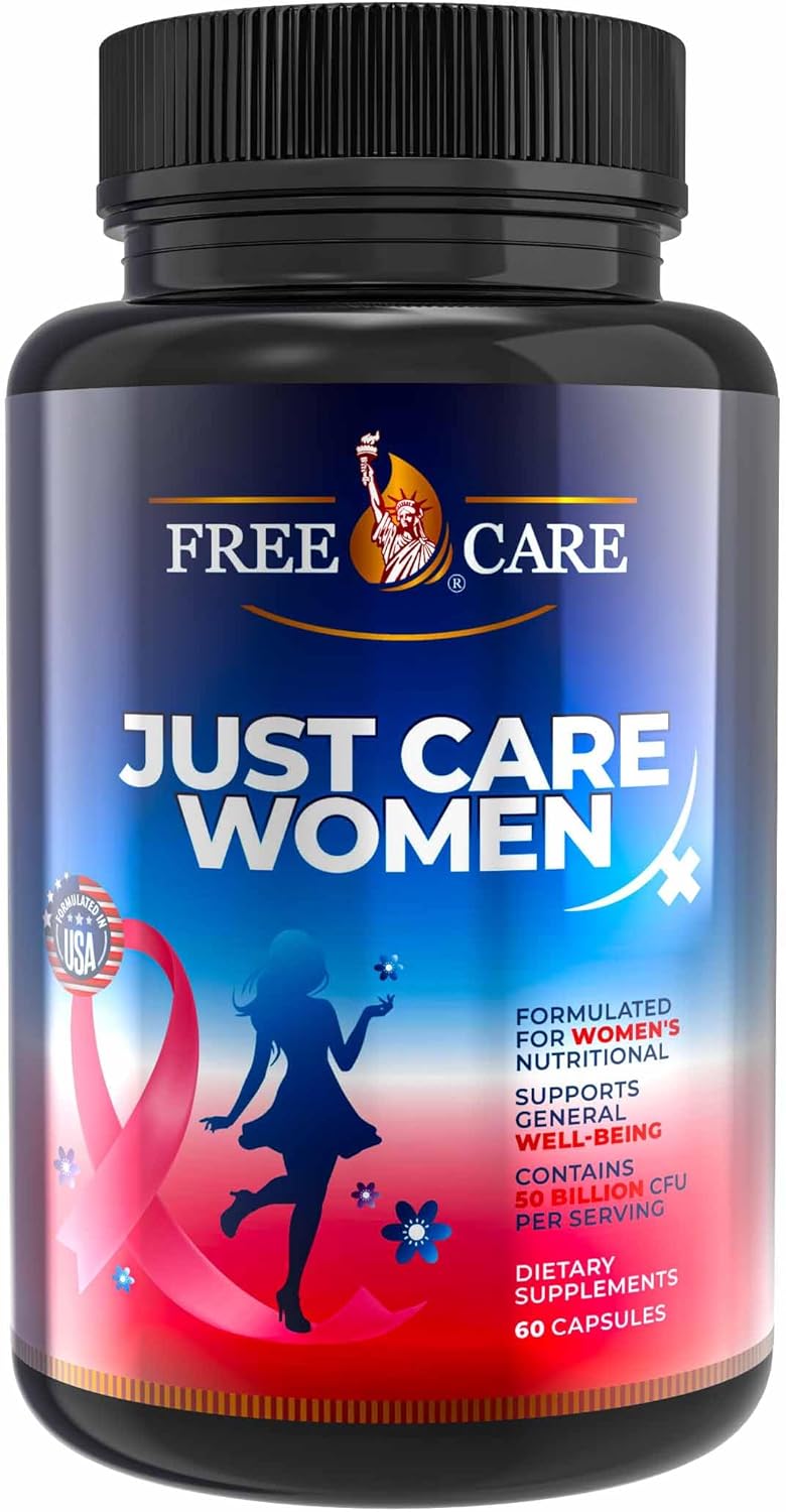 Probiotics for Women 50 Billion CFU 8 Strains, for Women’s Daily Digestive & Feminine Health, with Cranberry Extract, Acidophilus, Organic Prebiotics & Selenium, Gluten & Dairy Free, 60Capsules
