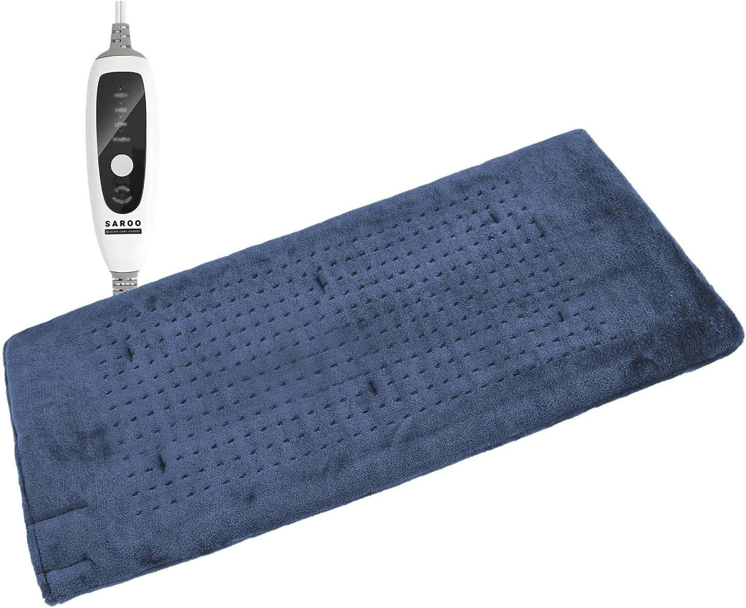 Heating Pad for Back Pain Cramps Relief,Electric Heating Pads for Neck, Shoulder,Knee,Portable Heated Pad with 4 Heat Settings & Moist Heat,Auto Off,12″×24″,Denim Blue,Gifts for Women Men