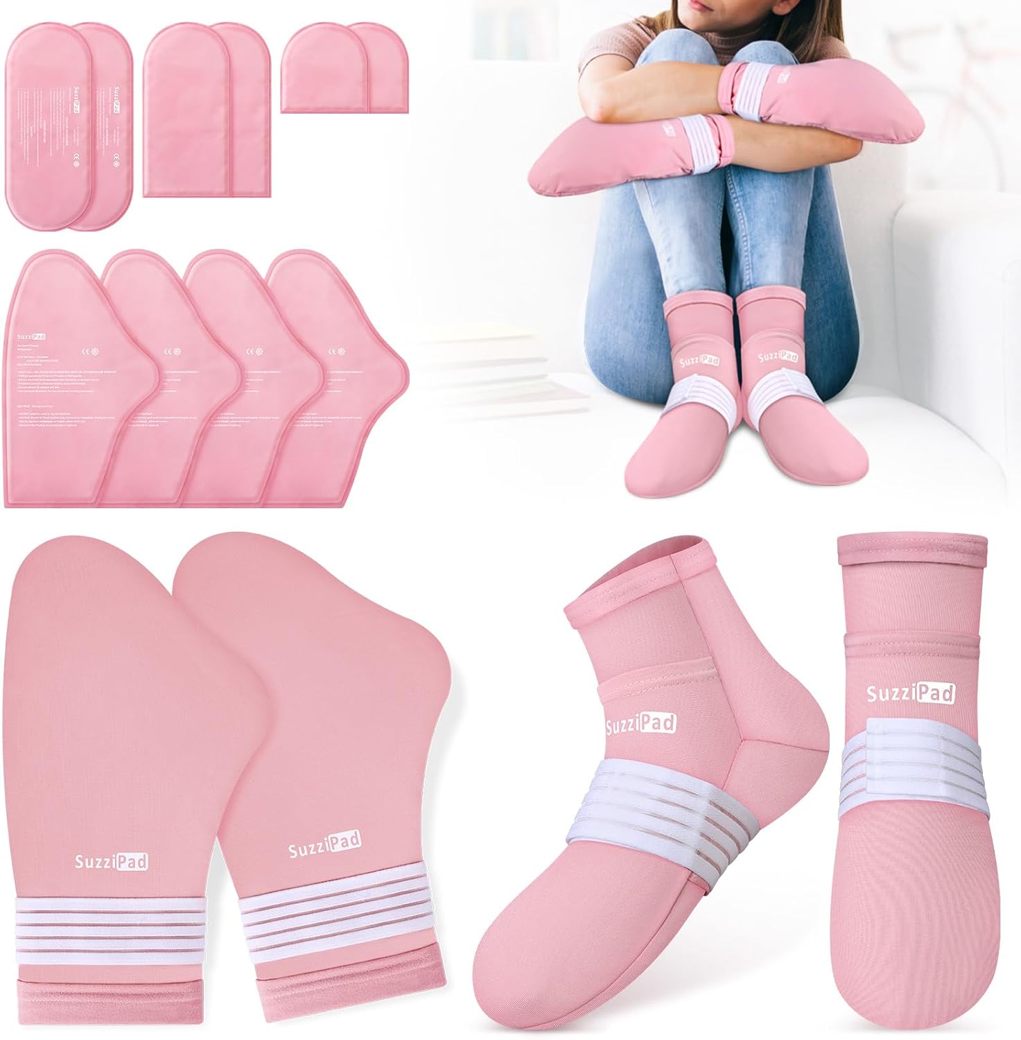 SuzziPad Cold Therapy Socks and Gloves for Chemotherapy, Chemo Must Haves for Women and Man, Ideal for Soothing Hand and Foot Discomfort, S/M