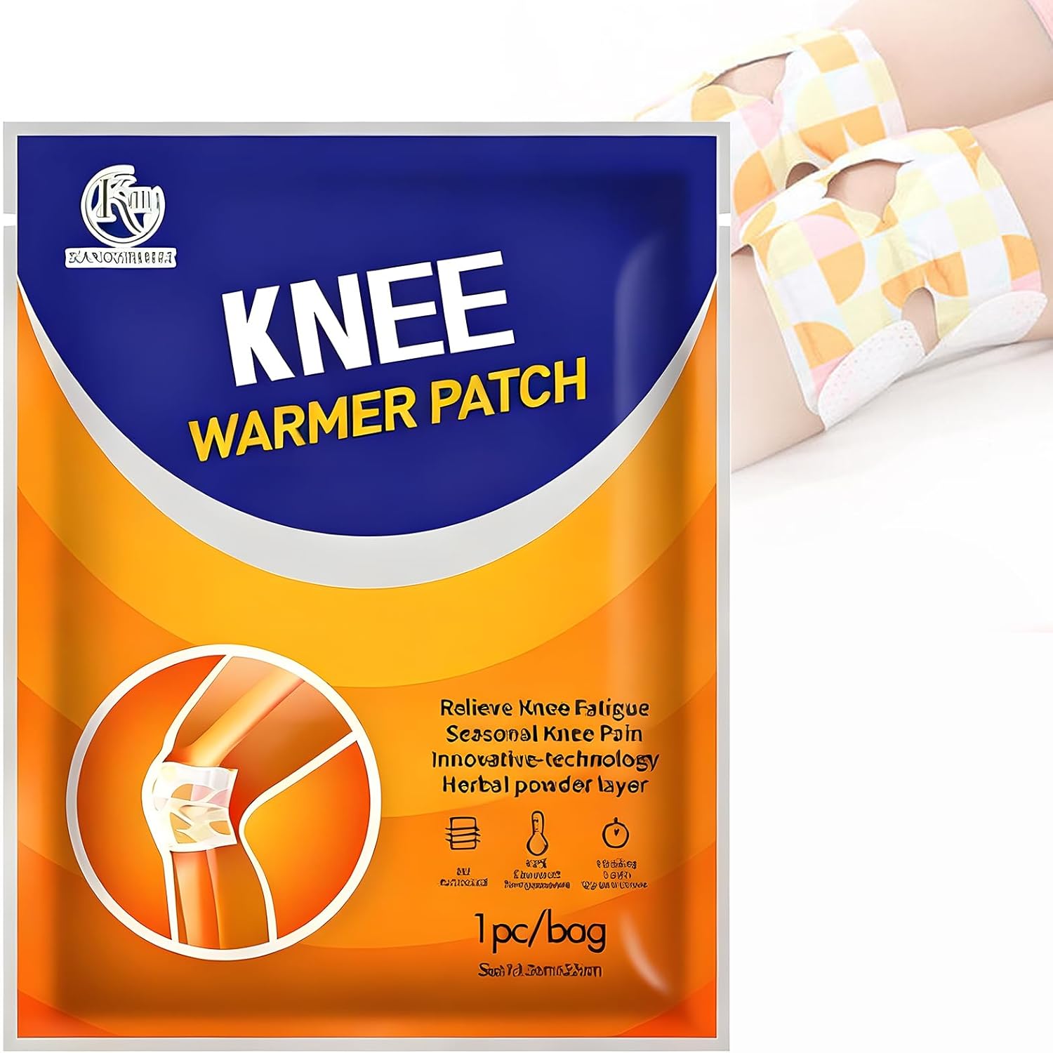 Knee Heat Wraps – 6 Count Knee Relief Patches – Targeted Knee Pain with 8-Hour Therapeutic Heat – Heated Knee Wrap Warmer – Portable Heat Therapy