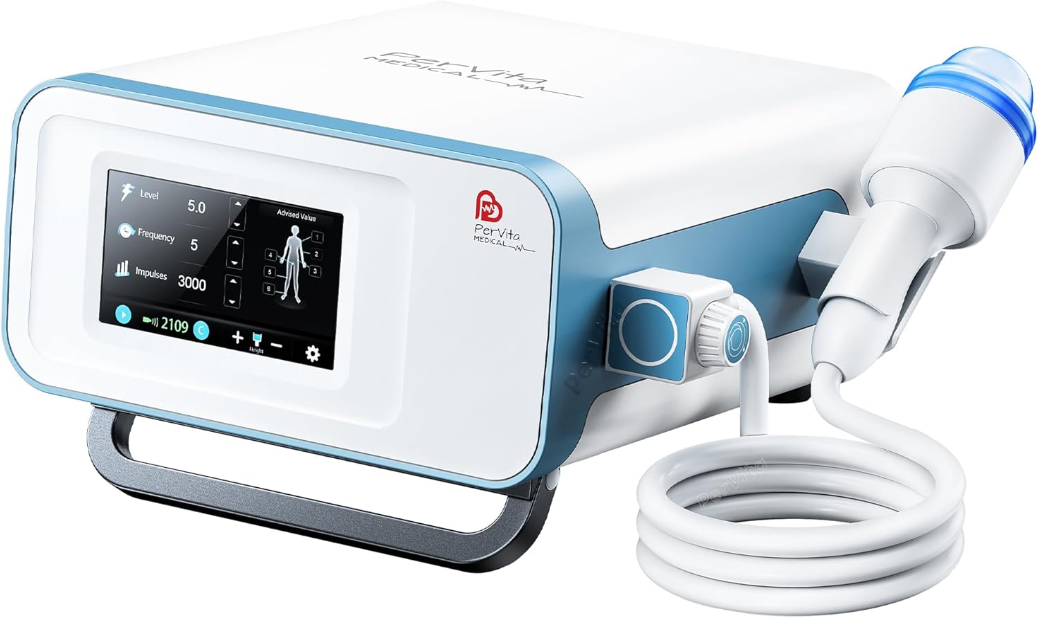 PerVita Medical Focused Shock Wave Therapy Machine Extracorporeal Shockwave ED Therapy Electromagnetic Focal ESWT Machine for Joint and Muscle Pain Relief Non-Invasive Pain-Free No Side Effects PSP30