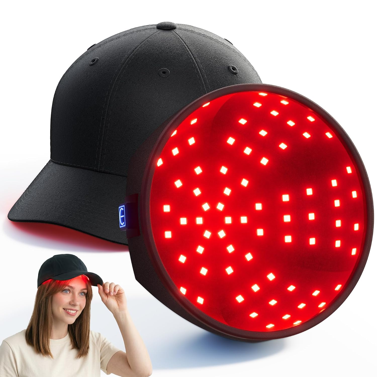 Laser Hair Growth Cap, FDA Cleared Hair Growth Device with Red Light Therapy for Hair Growth, Works for All Hair Types and Adjustable for Women and Men, Red Light Therapy Stimulates Hair