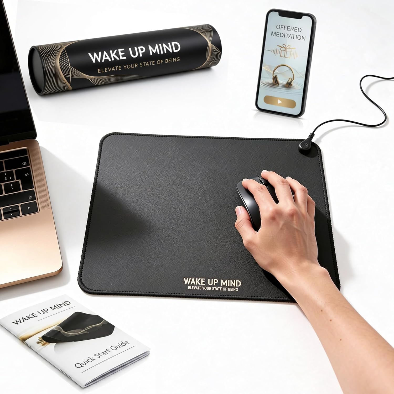 Grounding Mat for Feet – Indoor Conductive Earthing Mat for Desk, Floor or Bed – Non-Electric Passive Grounding Pad.