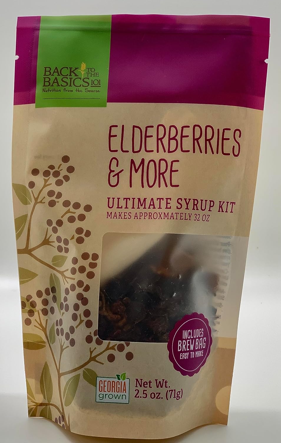 Elderberries & More Ultimate Syrup Mix – Makes Approx. 32 oz with Honey – Organic Dried Ingredients -Included Tea Bag – Elderberry, Rosehips, Hibiscus, Cinnamon Stick, and Whole Cloves