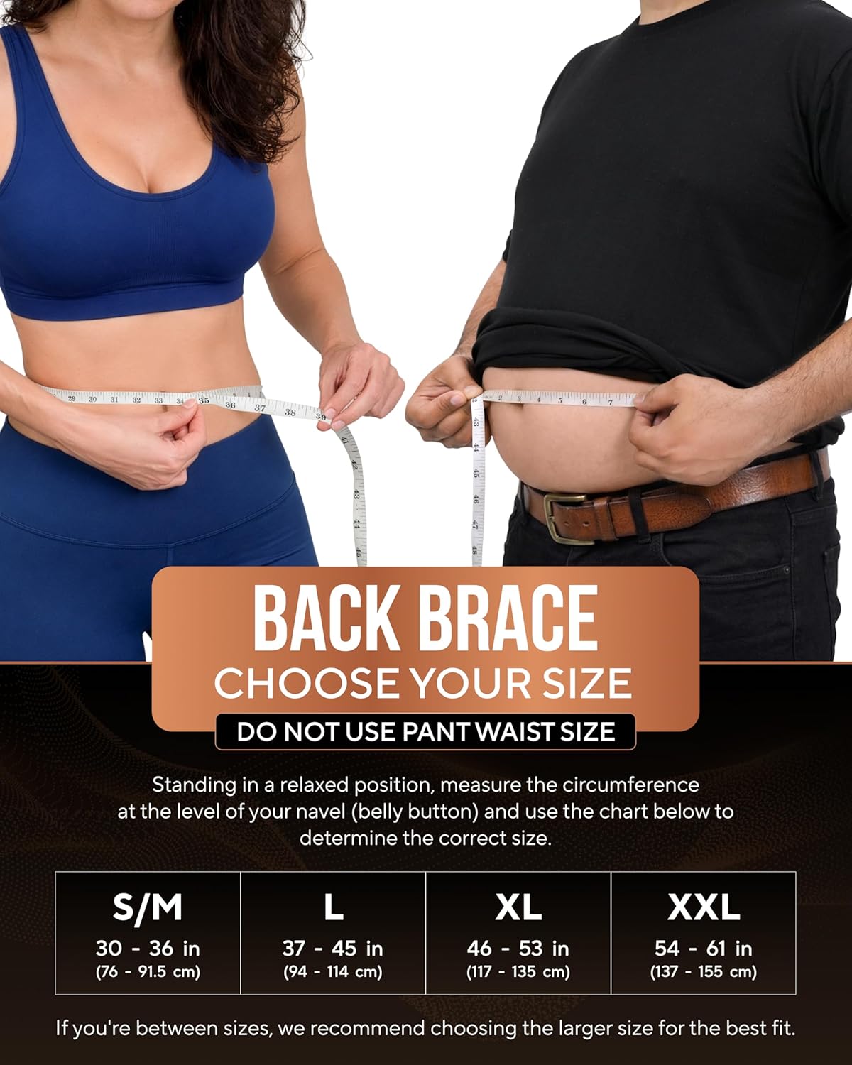 TheraCopper Copper Back Brace for Men & Women — Lumbar Support Belt for Lower Back Pain, Sciatica & Herniated Disc — Infused Copper Back Support with Adjustable Compression (Medium)