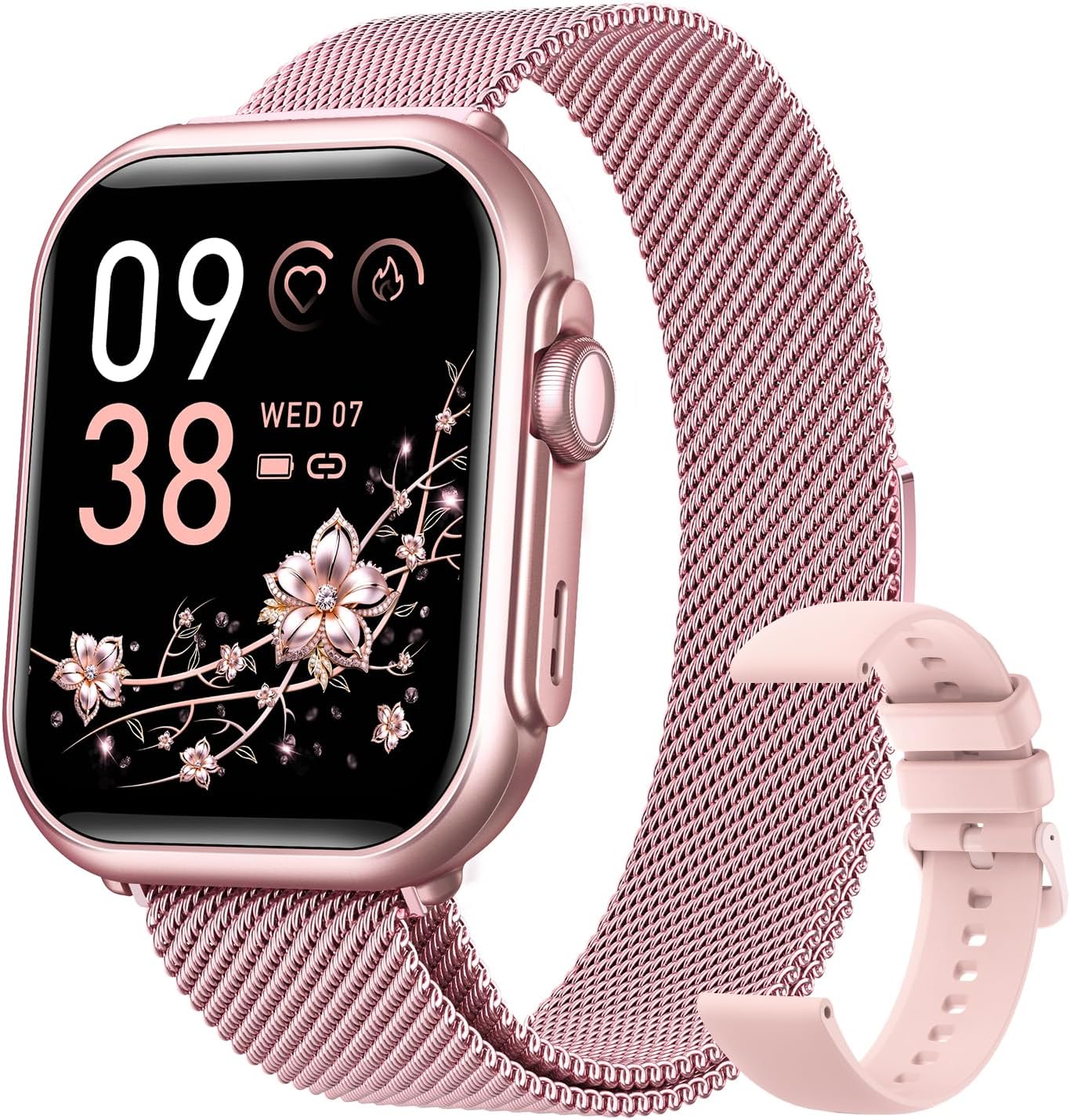 Smart Watches for Women (Android/iPhone), 1.83″ HD Smart Watch with Calls/Messages/Notifications, Sleep/Heart Rate/SpO2/Blood Pressure Monitor, 110+ Sports Modes Fitness Tracker Watch, 1000mAh Battery