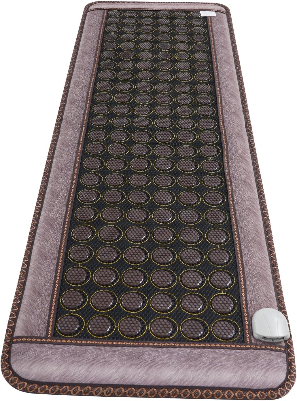 Far Infrared Heating Pad Full Body 59″ x 20″ Large Heating Mat with Jade & Tourmaline Stones, Adjustable Heat for Home Office Use, Weighted & Grounding Electric Mat