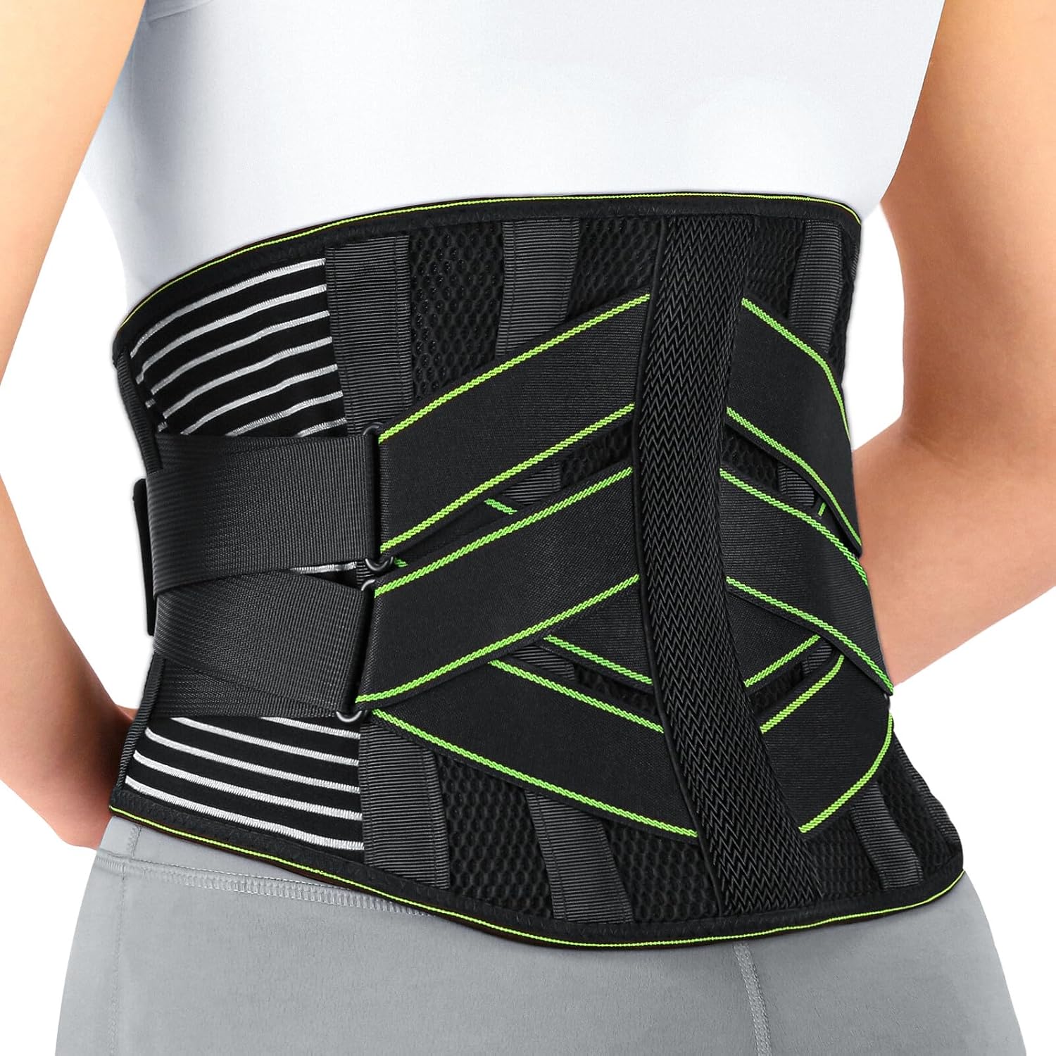 YAHA Back Brace for Lower Back Pain Relief for Women/Men with Lumbar Pad, Back Support Belt with 7 Stays for Heavy Lifting, Sedentariness, Breathable Lumbar Support for Herniated Disc, Sciatica – S