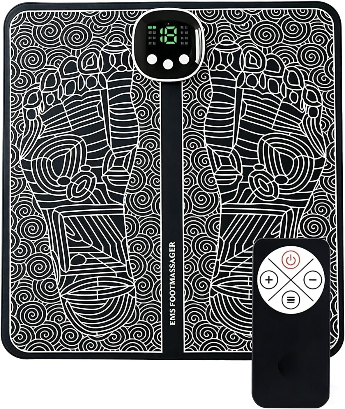 Restural EMS Stimulator Foot Mat, Rechargeable Portable Foot Pad, 8 Modes, 19 Levels, Home Office