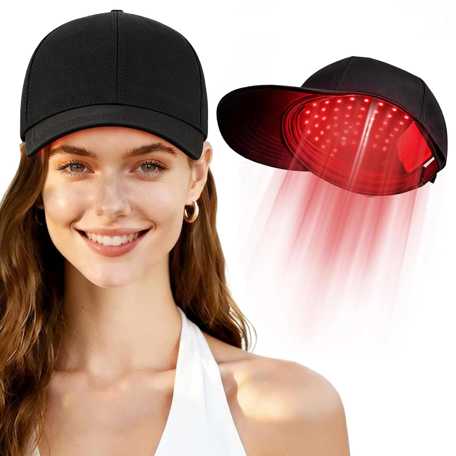 2026 Upgrade Red Light Hair Growth Cap – Laser Hair Growth Cap, The Adjustable Portable Laser Cap, Red Light Cap for Thicker Hair in Men and Women | 2026 Upgrade Red Light Hair Growth Cap – Laser Hair Growth Cap
