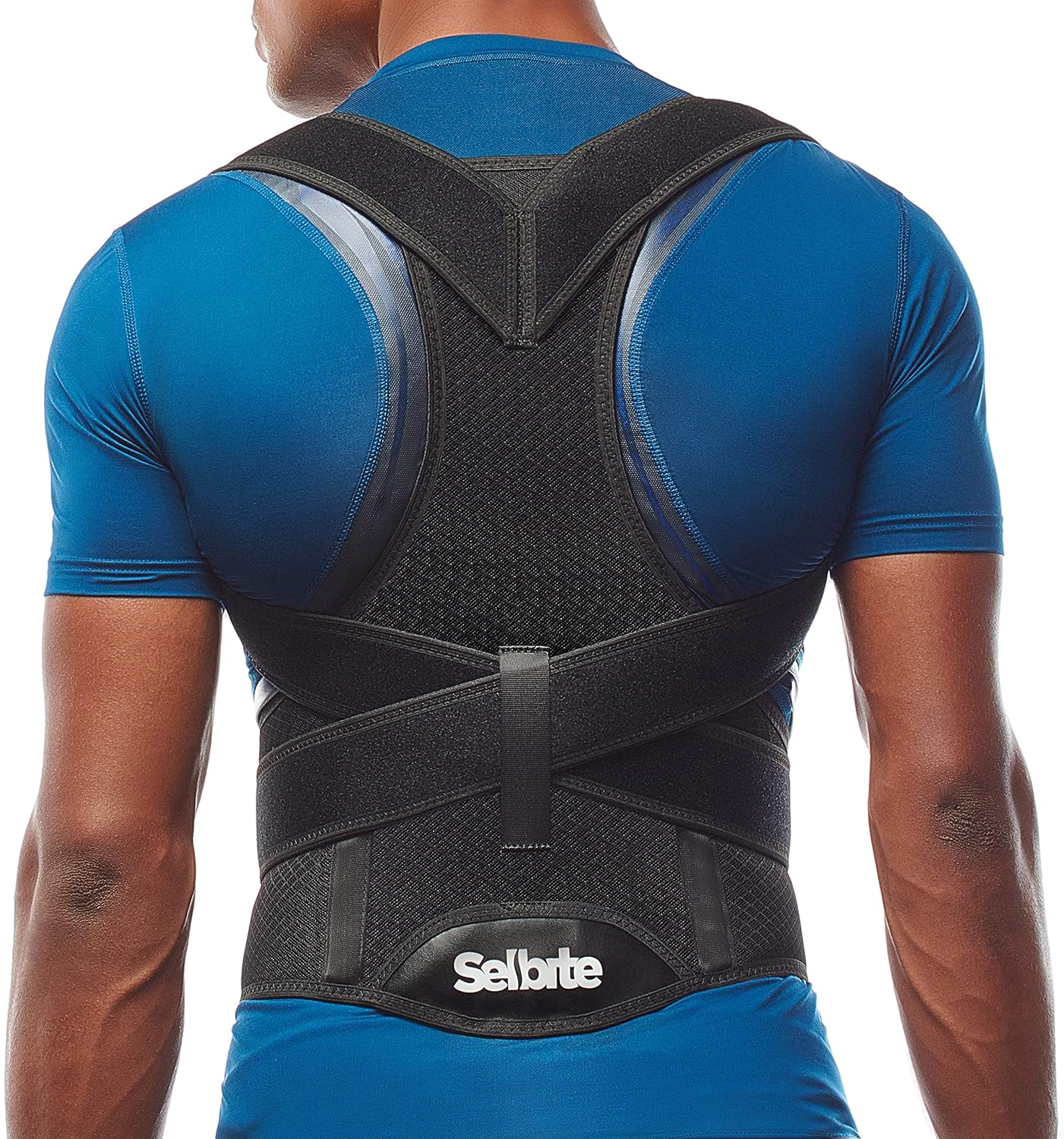 Selbite Posture Corrector for Men and Women – Back Brace for Upper and Lower Body Support – Adjustable Straightener with Pain Relief and Muscle Memory (Medium)