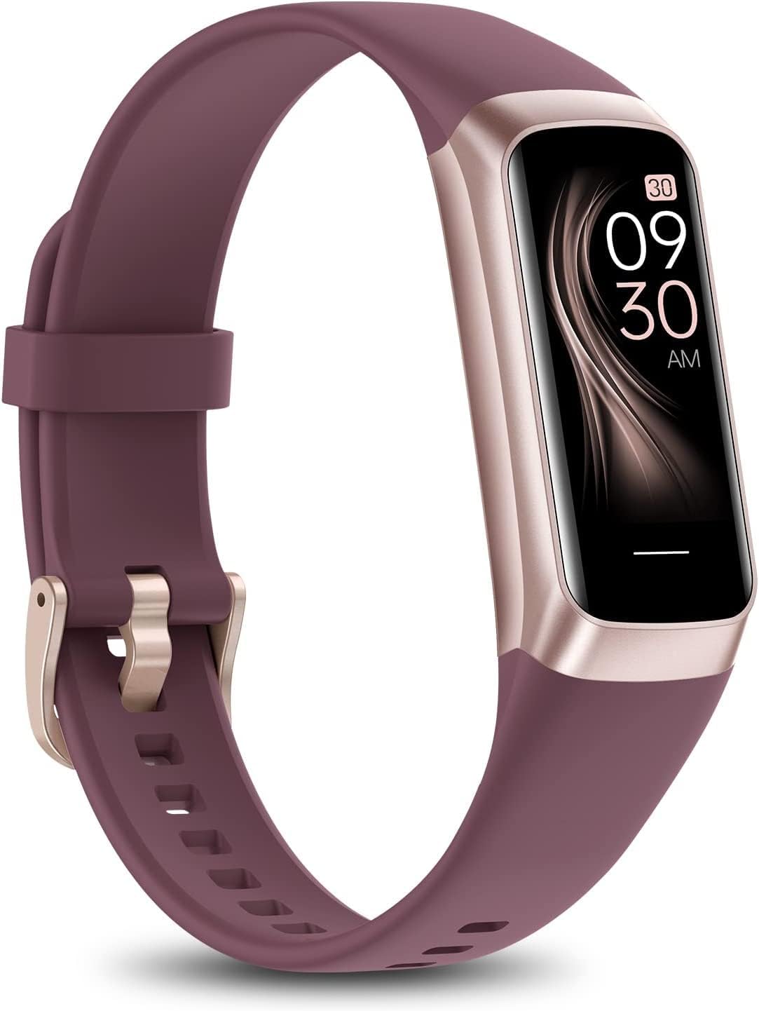 ZKSSGY Fitness Tracker with 24/7 Heart Rate Blood Oxygen Sleep Monitor,Activity Tracker with 1.1″ AMOLED Touch Color Screen, Multiple Sport Modes Step Counter,IP68 Waterproof for Women Men (Wine Red)