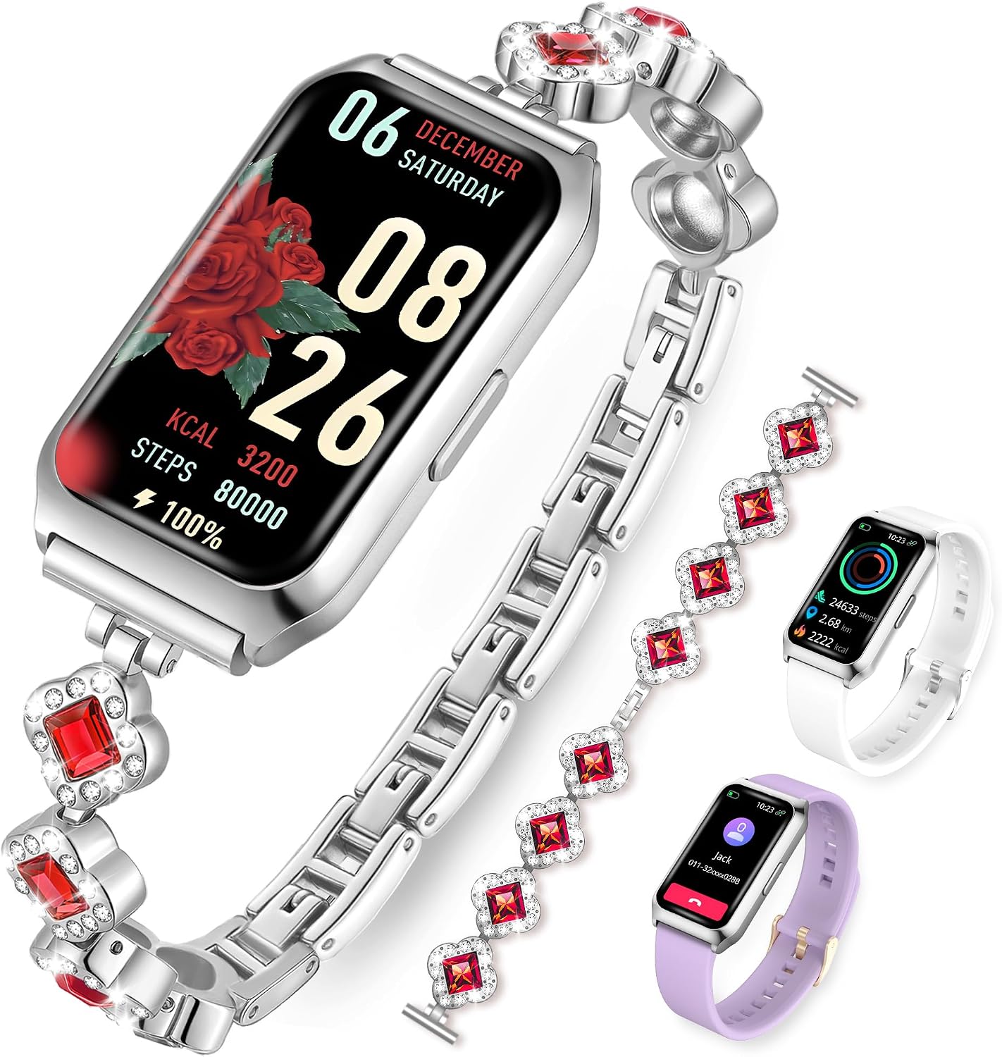 Smart Watch for Women, Fitness Tracker Watch with Sleep Monitor/Heart Rate/Blood Oxygen, IP68 Waterproof FitnessTracker with 10-Day Battery